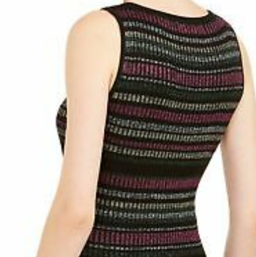 Planet Gold Metallic Strp Ribbed Dress - Picture 4 of 6